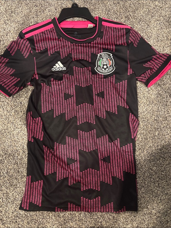 adidas Other - adidas Black & Pink Mexico Youth Soccer Jersey
